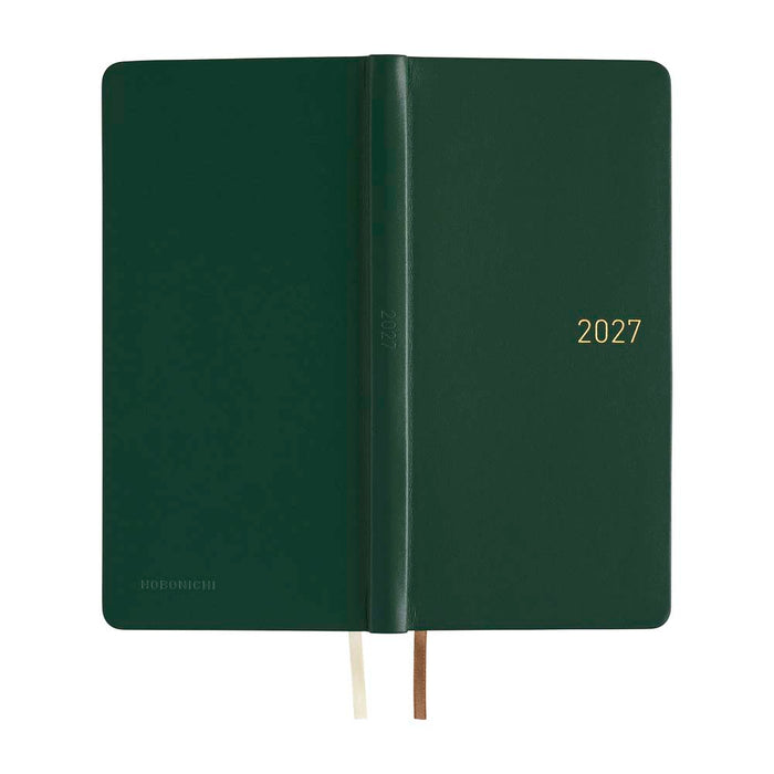 Hobonichi | Agenda Hobonichi Weeks Leather: Forest Green 2027