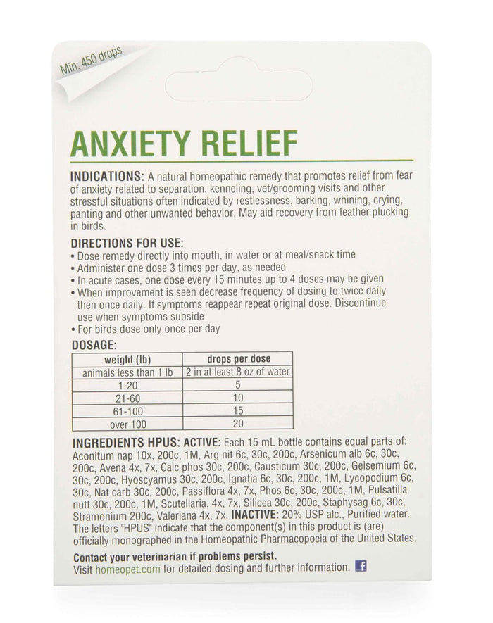 HomeoPet Anxiety, 15 mL - NV1D - 2