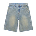 Homme Femme Studded Denim Shorts Blue