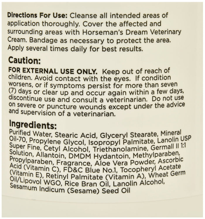 Horseman's Dream Aloe Vera Vet Cream - H9A3 - Jar - 16 oz - 6