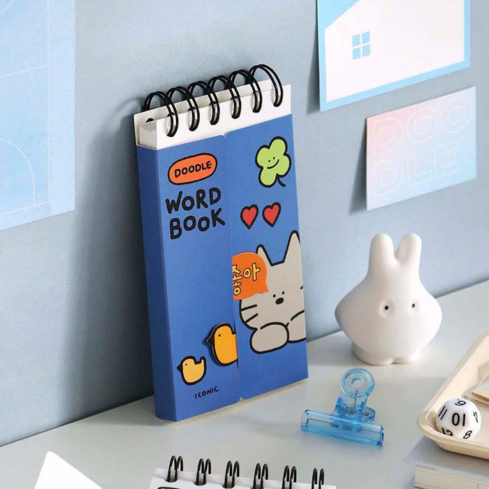 Iconic | Cuaderno de Vocabulario Doodle Blue