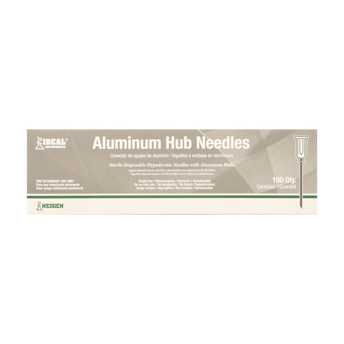 Ideal Aluminum Hub Needles, Box of 100 - CSAH - 18 ga x 5/8" - 1