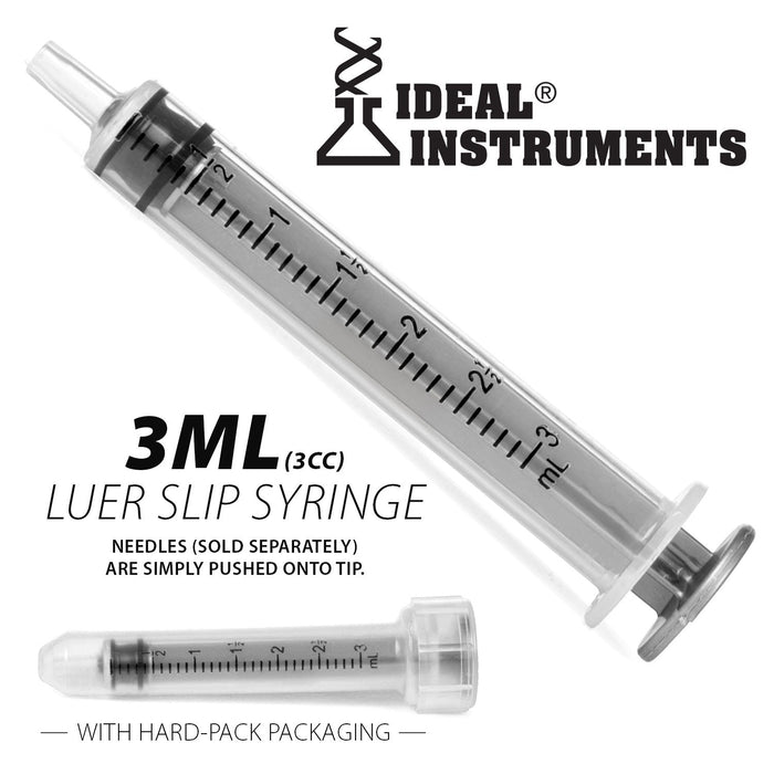 Ideal Luer Slip Syringes, Boxes - CSB1 - 3 mL, 100 Count - 6