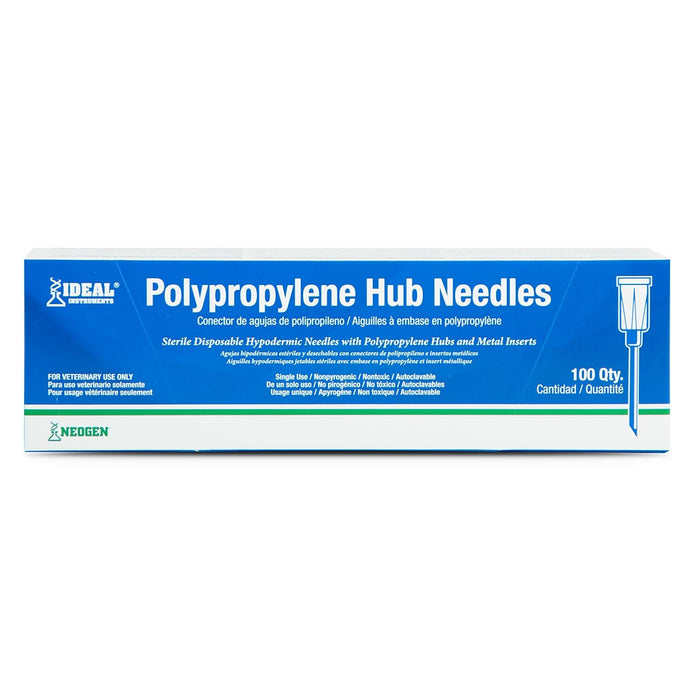 Ideal Poly Hub Needles, Box of 100 - CSA1 - 18 ga x 1" - 100 count - 1