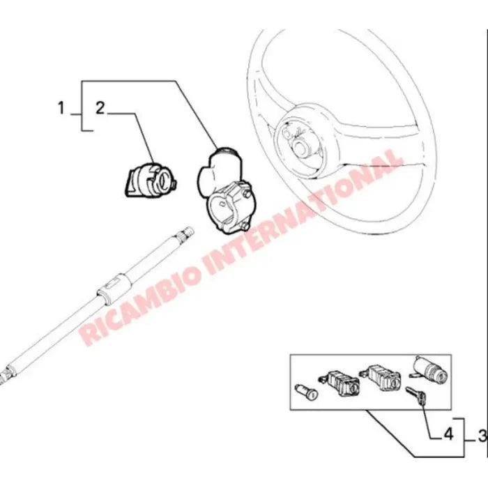 Ignition Switch Contact - Classic Fiat Panda Cinquecento Strada/Ritmo Lancia Delta Integrale,HF Turbo Thema - Switches