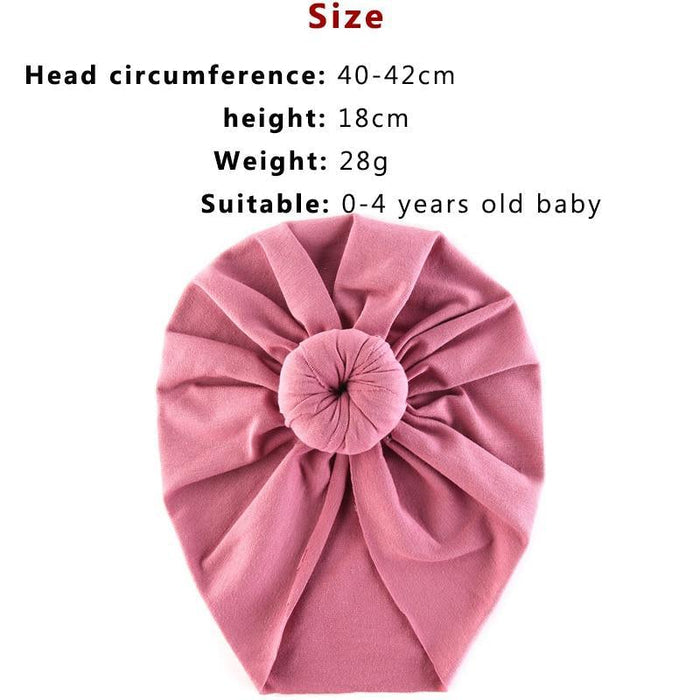 Infant Baby Headbands Solid Cotton Knot Turban Headband For Girls  Beanie Hat Headwear For Girls Stevvex