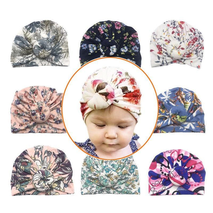 Infant Baby Headbands Solid Cotton Knot Turban Headband For Girls  Beanie Hat Headwear For Girls Stevvex