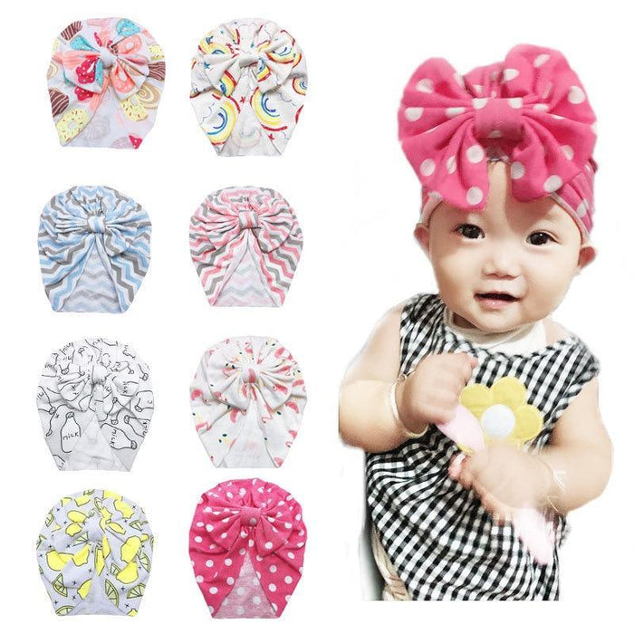 Infant Baby Headbands Solid Cotton Knot Turban Headband For Girls  Beanie Hat Headwear For Girls Stevvex