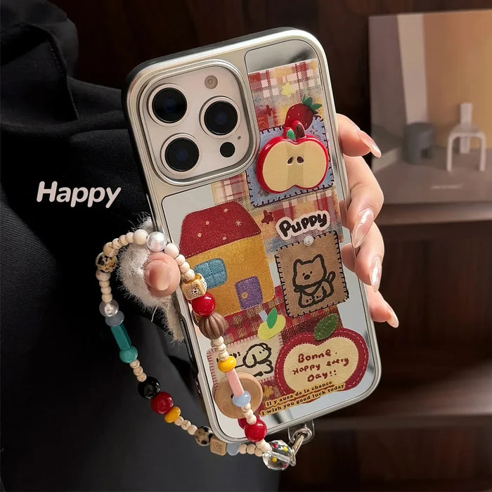 Ins 3D Phone Case with Lanyard For iPhone PhoneShells