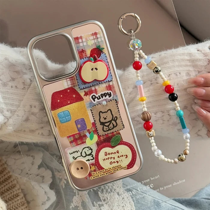 Ins 3D Phone Case with Lanyard For iPhone PhoneShells