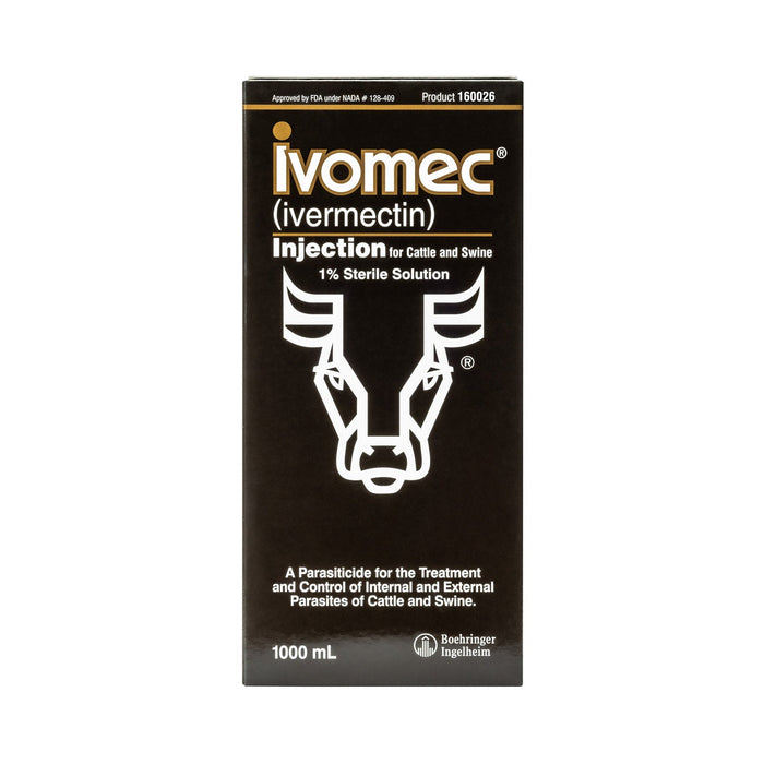 IVOMEC Injection (1%) Wormer for Cattle & Swine - M0W4 - 1000 mL Wormer - 2