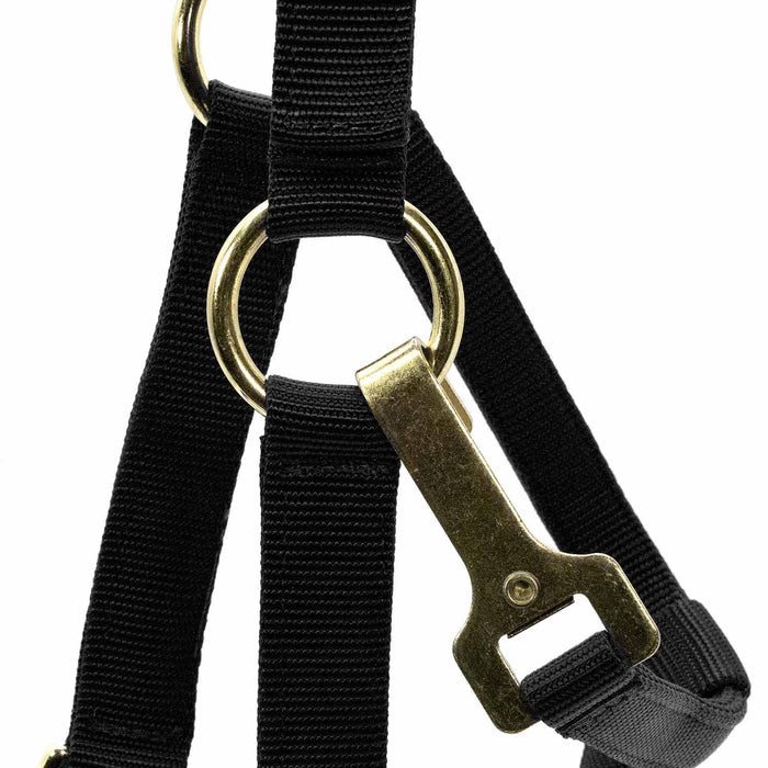 Jeffers Adjustable Halter with Throat Snap - SSMA - Yearling - Black - 3