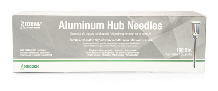 Jeffers Aluminum Hub Needles, Box of 100 - XQA2 - 14 ga x 1" - 4
