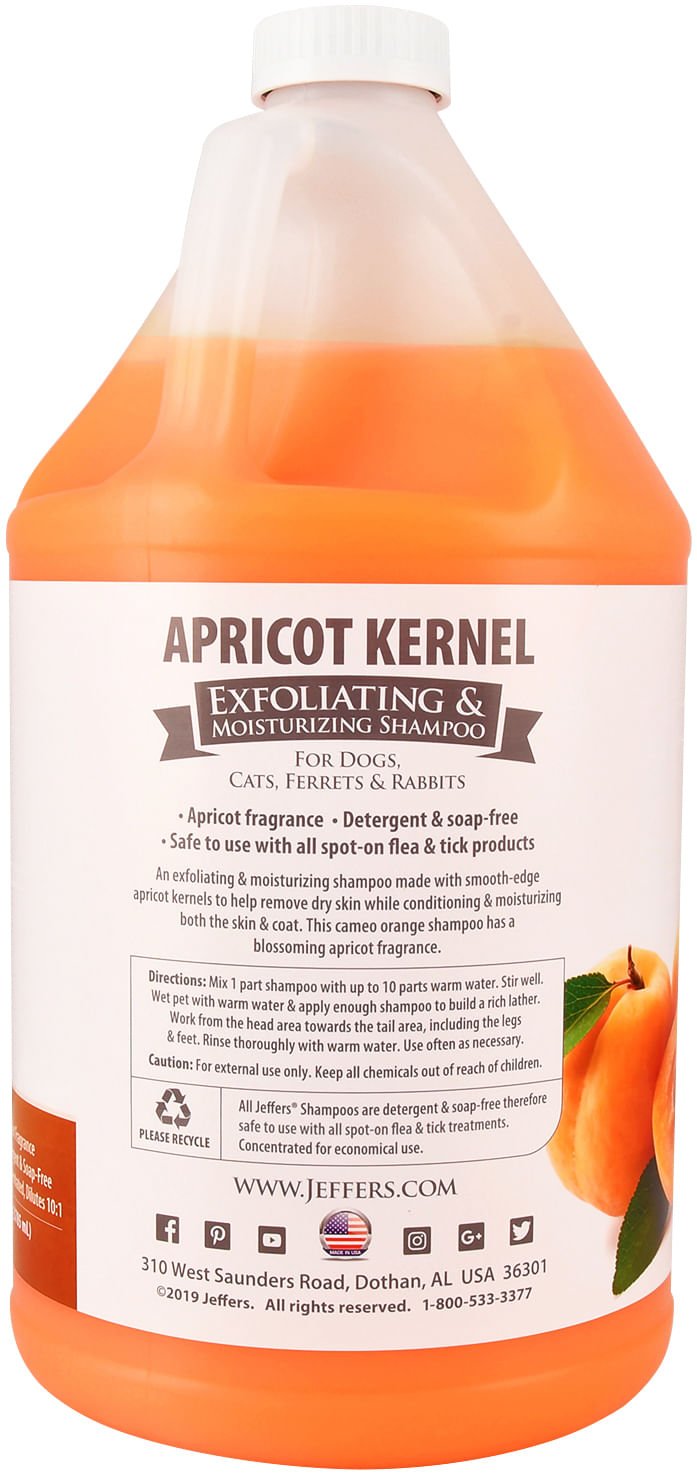 Jeffers Apricot Kernel Exfoliating & Moisturizing Pet Shampoo - TZ1H - Gallon - 1 - 6