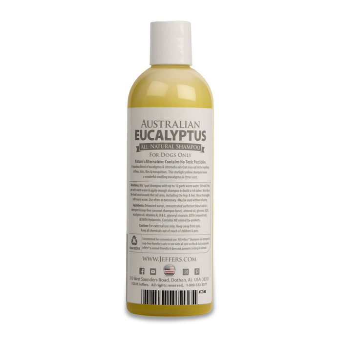Jeffers Australian Eucalyptus All - Natural Dog Shampoo - Aids in Repelling Fleas, Ticks, Flies & Mosquitos - TZME - 17 oz - 1 - 2
