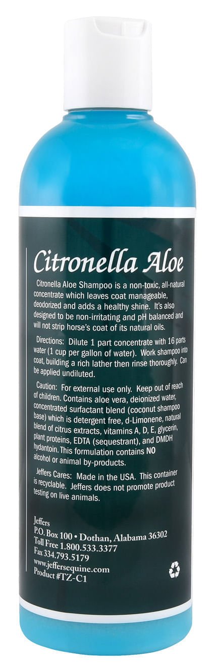 Jeffers Equine Citronella Aloe All - Natural Horse Shampoo - TZC1 - 16 oz - 2