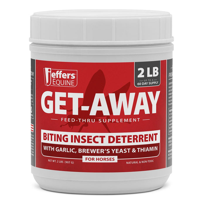 Jeffers Equine GET-AWAY Feed-Thru Biting Insect Deterrent Supplement for Horses - AXJA - 2 lbs - 1