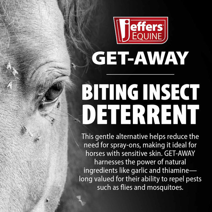 Jeffers Equine GET-AWAY Feed-Thru Biting Insect Deterrent Supplement for Horses - AXJA - 2 lbs - 6