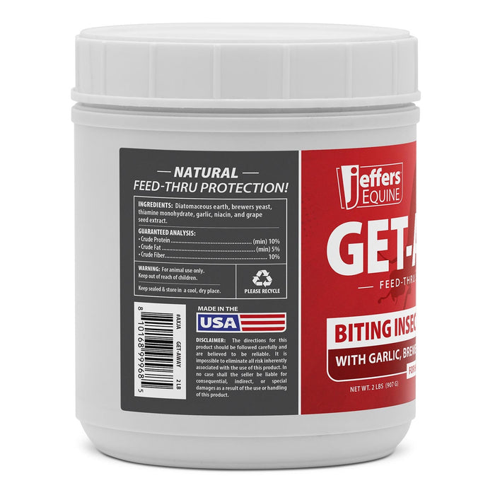 Jeffers Equine GET-AWAY Feed-Thru Biting Insect Deterrent Supplement for Horses - AXJA - 2 lbs - 5