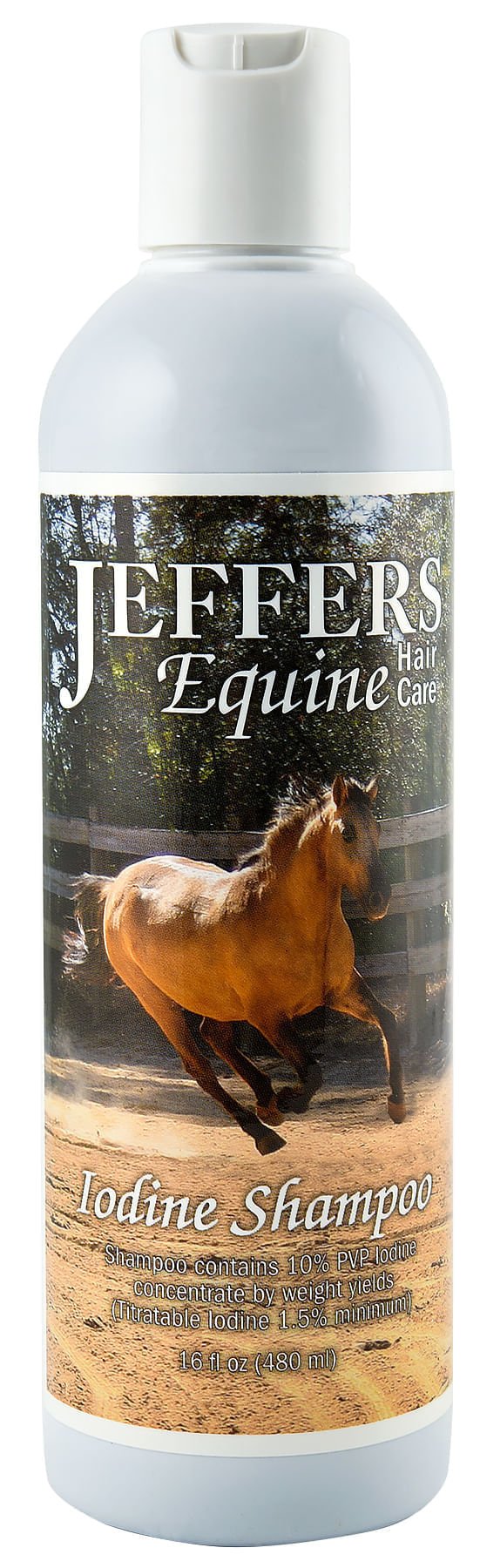 Jeffers Equine Medicated Iodine Antibacterial and Antifungal Horse Shampoo - TZA9 - 16 oz - 1