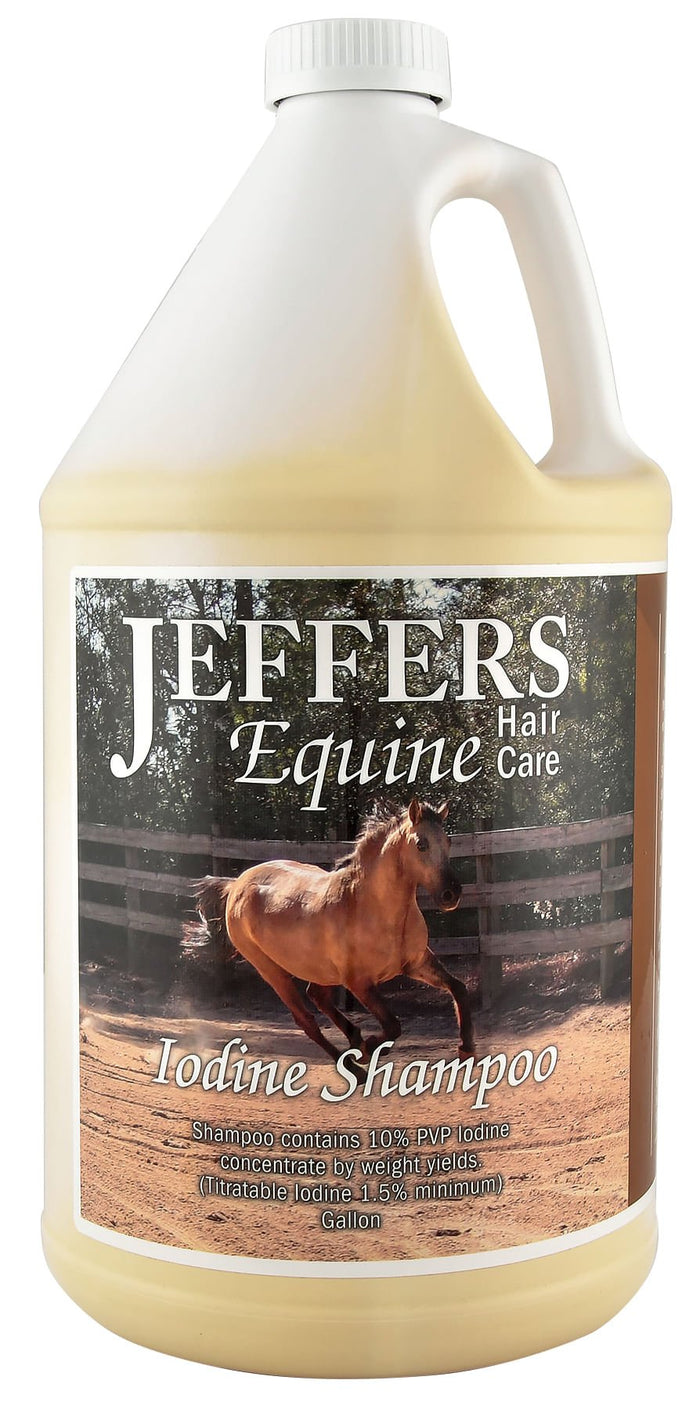 Jeffers Equine Medicated Iodine Antibacterial and Antifungal Horse Shampoo - TZAA - 1 gallon - 3