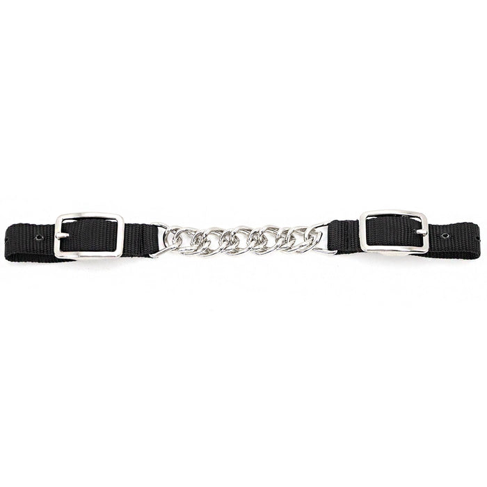 Jeffers Equine Nylon Curb Strap with Single Chain - SSZ1 - Black - 2