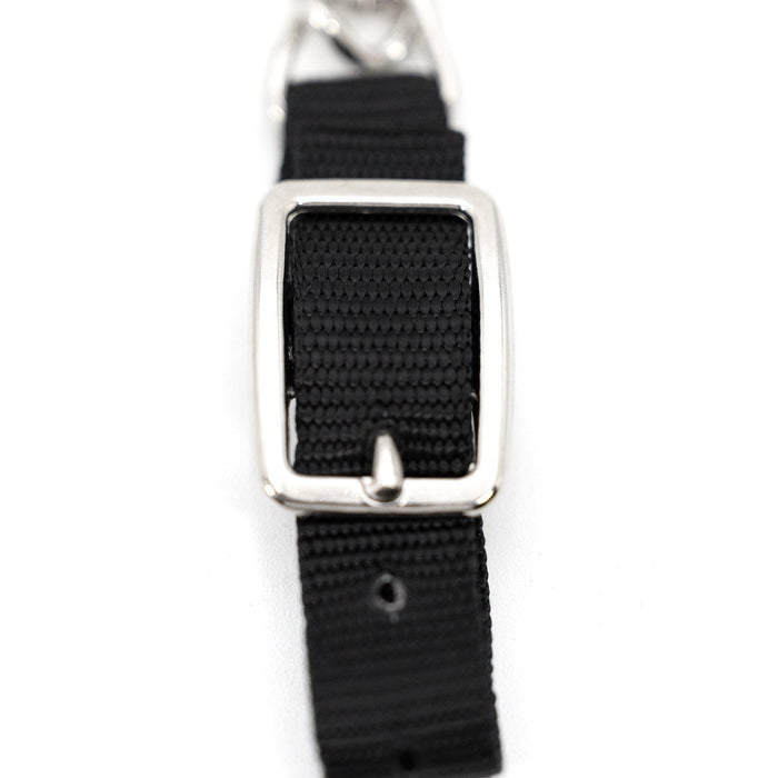 Jeffers Equine Nylon Curb Strap with Single Chain - SSZ1 - Black - 3