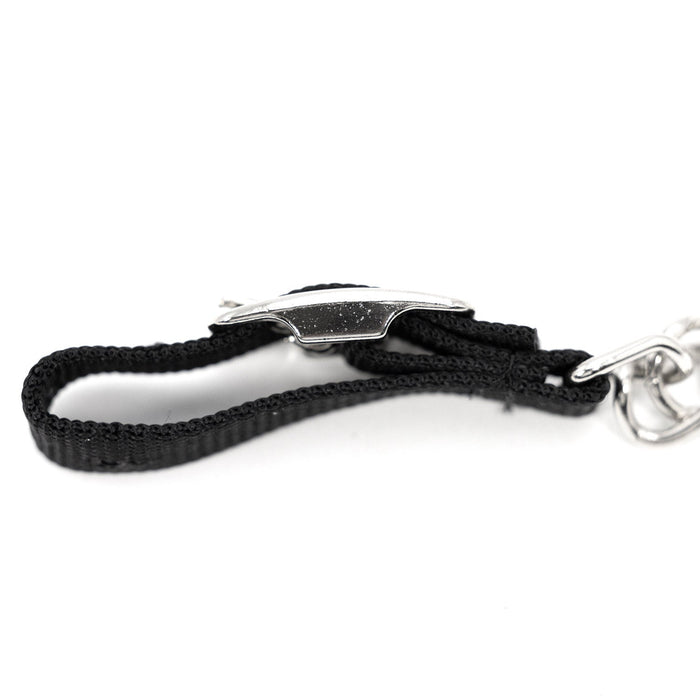 Jeffers Equine Nylon Curb Strap with Single Chain - SSZ1 - Black - 4
