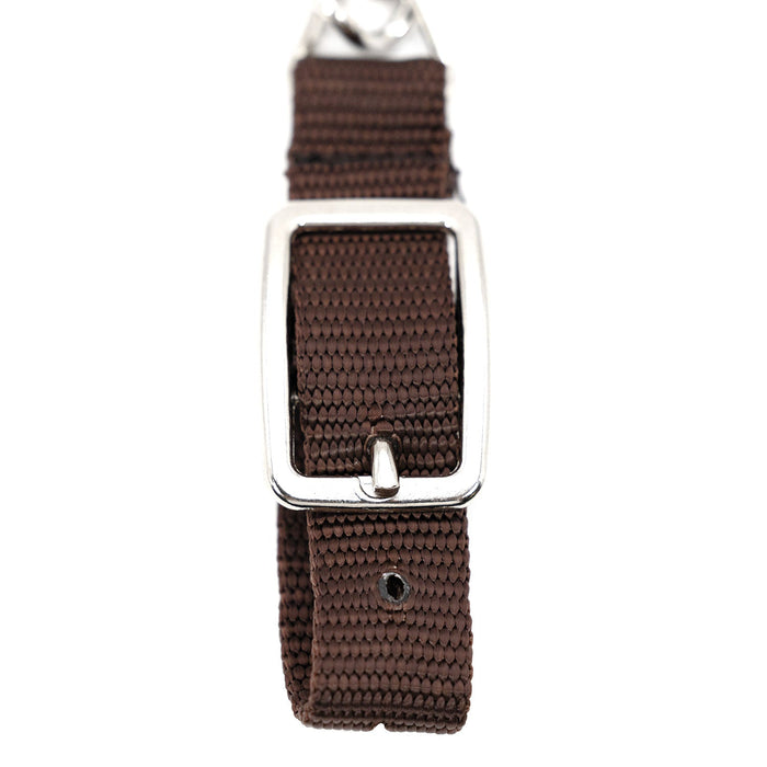 Jeffers Equine Nylon Curb Strap with Single Chain - SSZ2 - Brown - 7