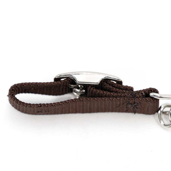 Jeffers Equine Nylon Curb Strap with Single Chain - SSZ2 - Brown - 8
