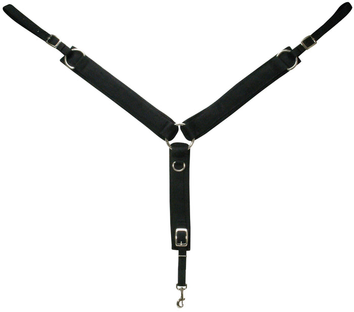Jeffers Felt Lined 2" Wide Breast Collar - W2RK - Black - 1