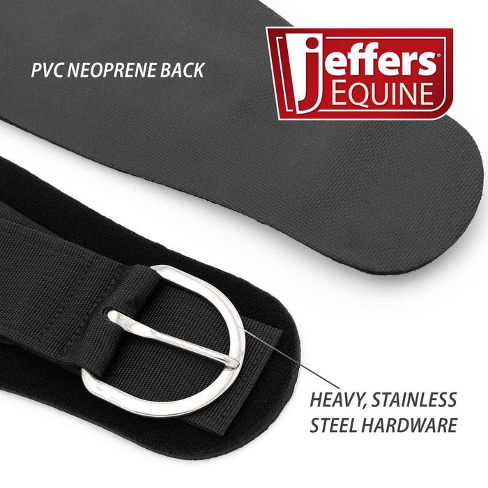 Jeffers Heavy - Duty Western Neoprene Roping Cinch with Stainless Steel Hardware - Y7RT - Black - 28" - 4