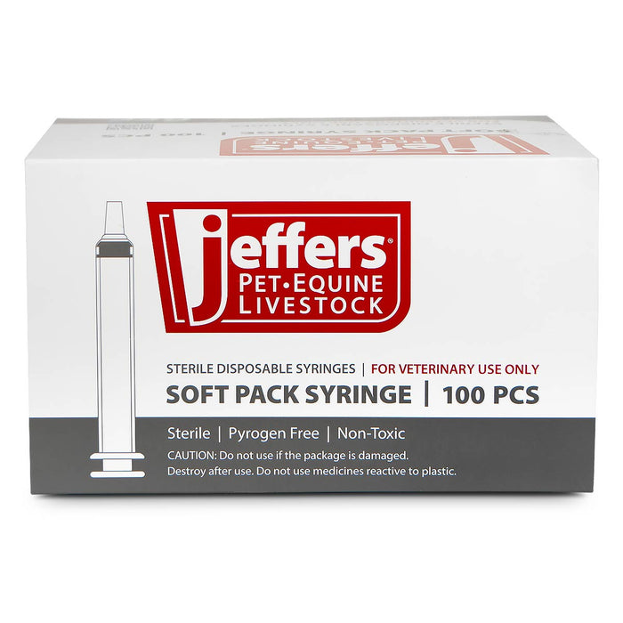 Jeffers Luer Slip Syringes, Box of 100 - XQCC - Luer Slip - 6 mL - 4