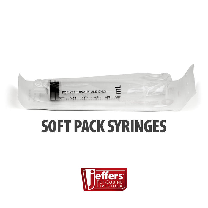 Jeffers Luer Slip Syringes, Box of 100 - XQCC - Luer Slip - 6 mL - 5
