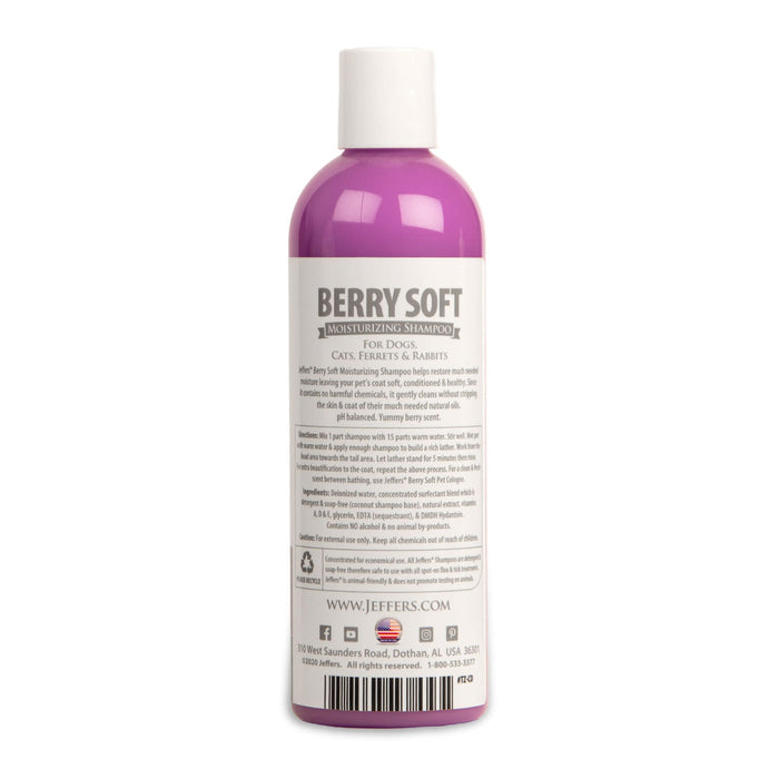 Jeffers Moisturizing Shampoos for Pets - TZCD - 17 oz - Berry Soft - 1 - 3