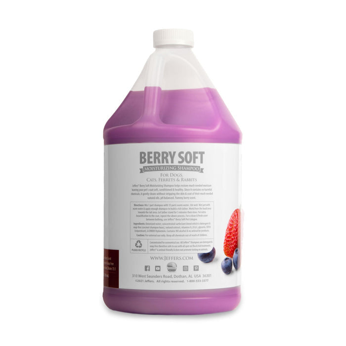 Jeffers Moisturizing Shampoos for Pets - TZCE - gallon - Berry Soft - 1 - 8
