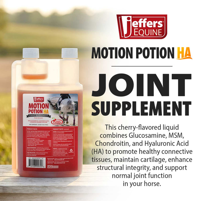 Jeffers Motion Potion Equine Joint Supplement Liquid with HA