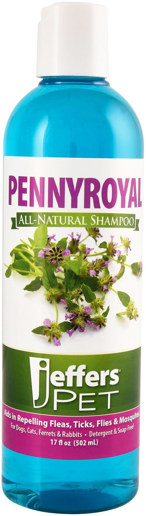 Jeffers Natural Flea & Tick Pennyroyal Dog Shampoo - Aids in Repelling Fleas, Ticks, Flies & Mosquitos - TZ1E - 17 oz - 1 - 1