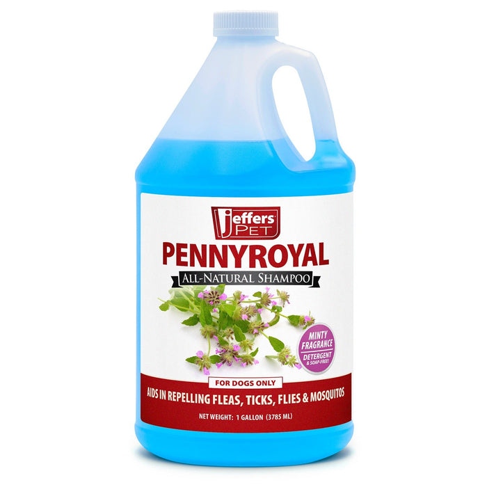 Jeffers Natural Flea & Tick Pennyroyal Dog Shampoo - Aids in Repelling Fleas, Ticks, Flies & Mosquitos - TZ1F - gallon - 1 - 5
