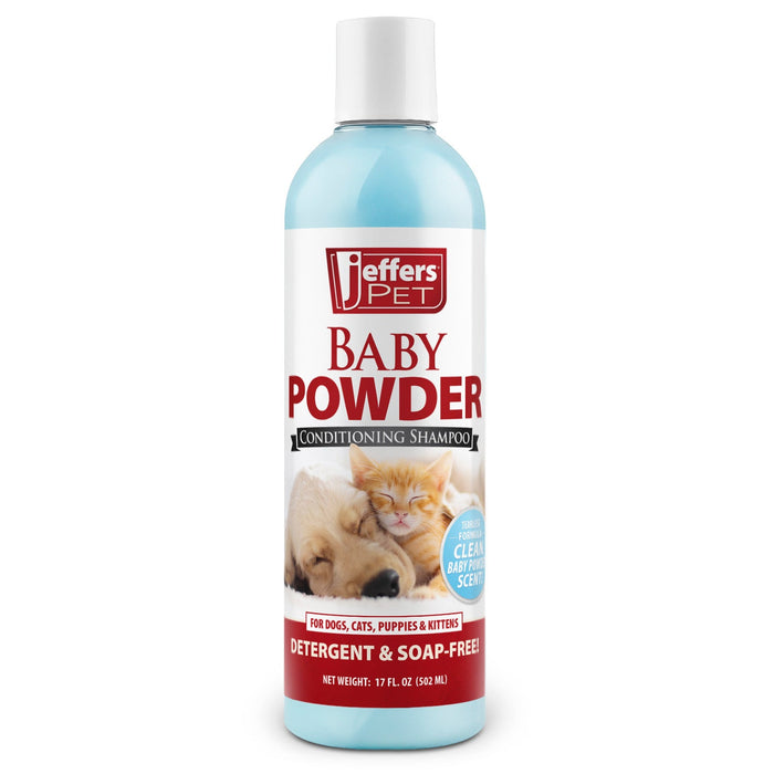 Jeffers Pet Baby Powder Tearless Conditioning Shampoo for Puppies and Kittens - TZJ7 - 17 oz - 1