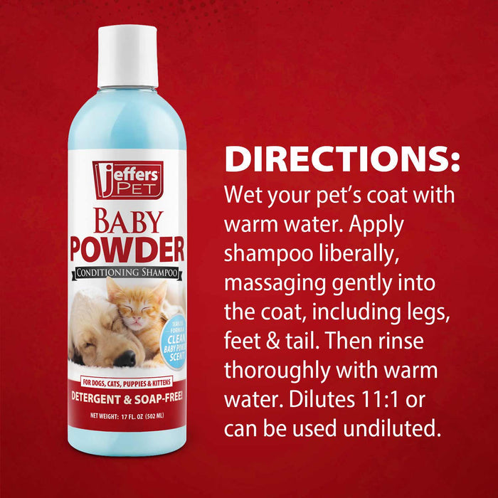 Jeffers Pet Baby Powder Tearless Conditioning Shampoo for Puppies and Kittens - TZJ7 - 17 oz - 4