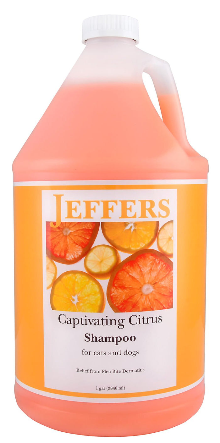 Jeffers Pet Captivating Citrus All - Natural Flea Bite Relief Shampoo for Dogs and Cats - TZP8 - gallon - 1 - 3