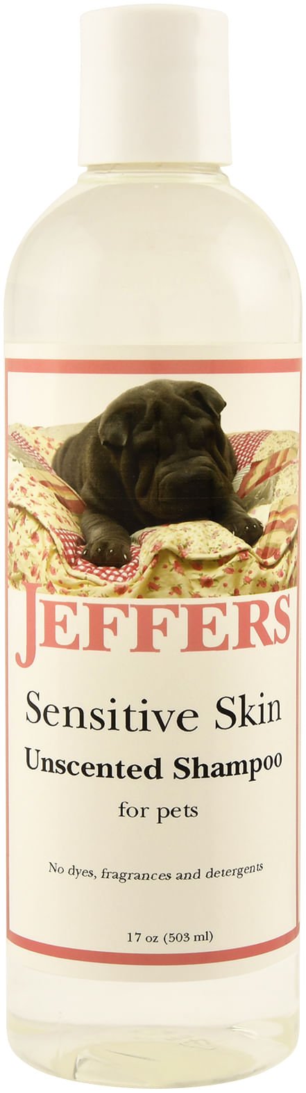 Jeffers Pet Sensitive Skin Unscented, Dye - Free, Fragrance - Free & Detergent - Free Pet Shampoo - TZS3 - 17 oz - 1