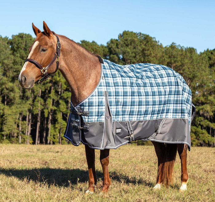 Jeffers Poplar Head "Origin" 600D Turnout Sheet - 0g Lightweight Waterproof Horse Blanket with Standard Neck & Tail Flap - GAG1S4 - Covert Cheetah - 66 in - 1