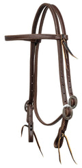 Jeffers Poplar Head Premium Doubled & Stitched Oiled Harness Browband Headstall - 1211Q8 - 3/4" - 1