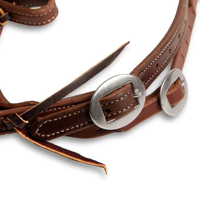 Jeffers Poplar Head Premium Doubled & Stitched Oiled Harness Browband Headstall - 1211Q8 - 3/4" - 2