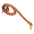 Jeffers Poplar Head Premium Oiled Harness Leather Adjustable Roping Rein - 1211T3 - 1/2"W x 8'L - 1