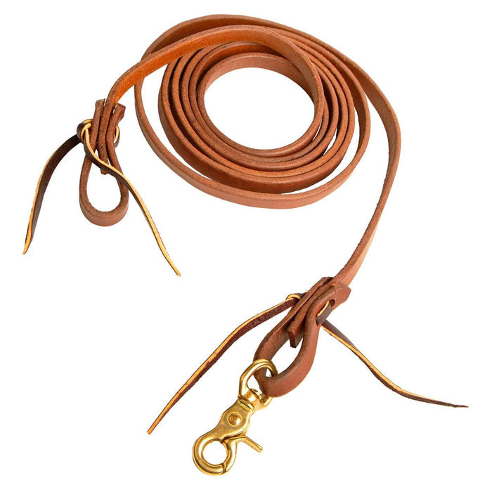 Jeffers Poplar Head Premium Oiled Harness Leather Roping Rein - 1211T7 - 1/2" - 1