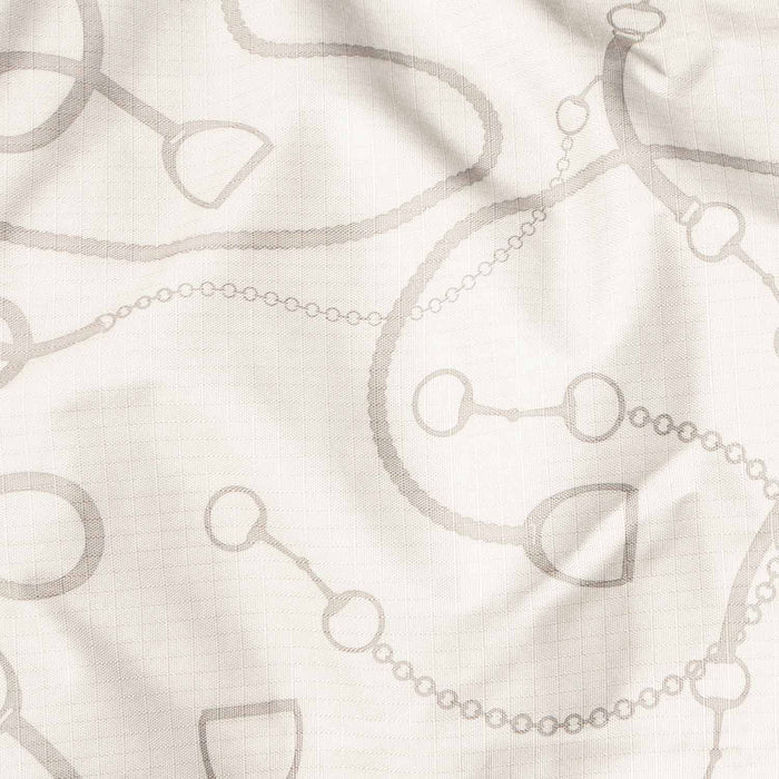 Jeffers Poplar Head Uniquely English 1200D Medium Weight Turnout Blanket, 240g - Waterproof & Breathable Horse Blanket - GAG1NK - Latte Snaffles & Irons - 66 in - 6