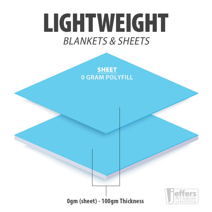 Jeffers Poplar Head Uniquely English 1200D Turnout Sheet, 0g - Waterproof & Breathable Lightweight Horse Blanket - GAG1PD - 66 in - Spruce Stirrup Irons - 6